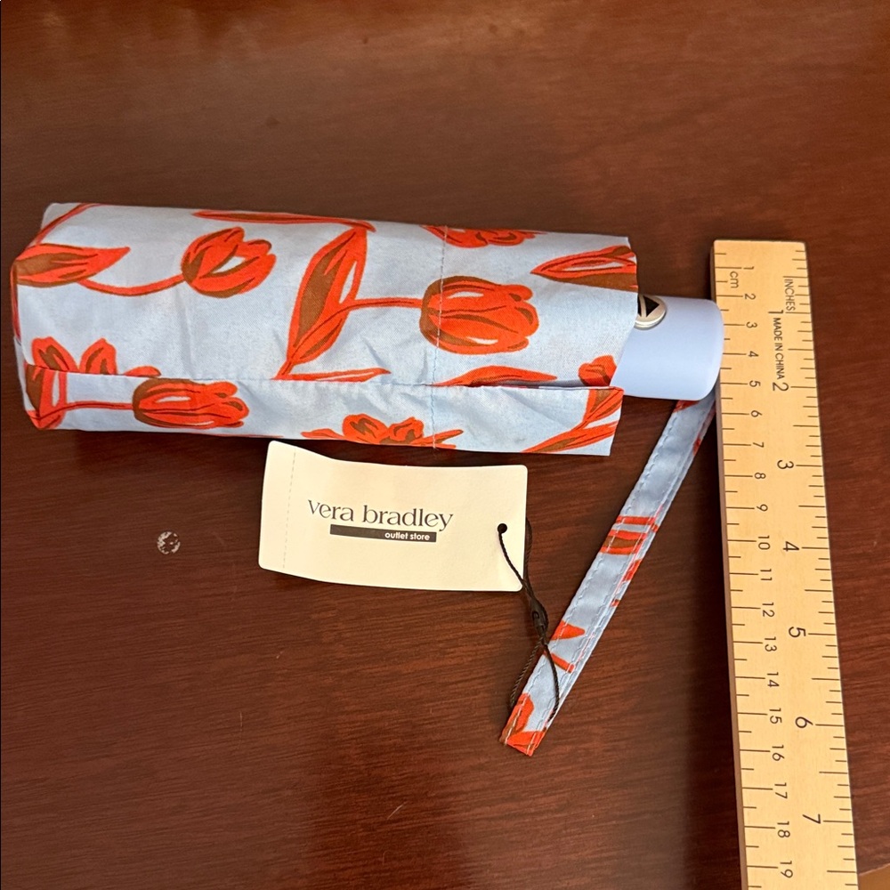 Vera Bradley Red Floral Umbrella - Floating tulips - Picture 4 of 10